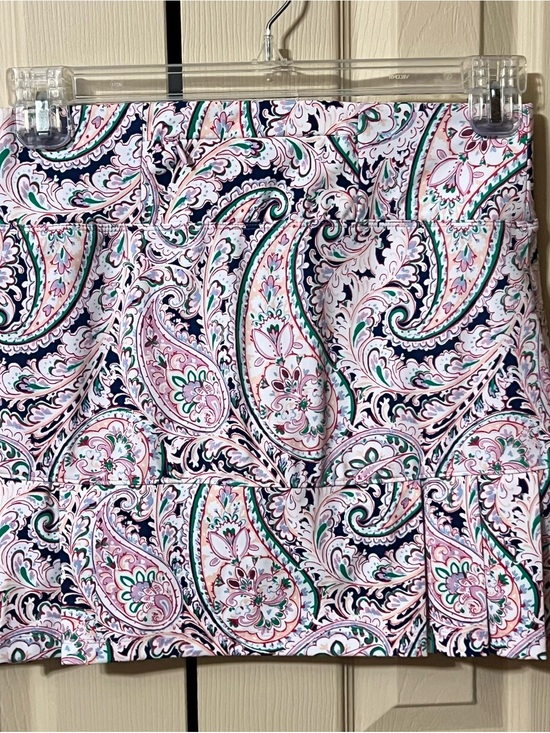Sigrid Olsen Dresses & Skirts - Sigrid Olsen Paisley Pleated Mini Skort - Pink, Navy, Green Size Small